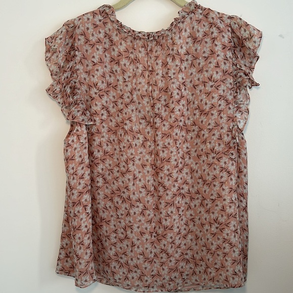 Rebecca Taylor Lucia Silk Blend Floral Blouse - Picture 5 of 11